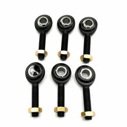 5/16 x 5/16 Left Hand Rod End Black 6 Pack