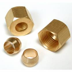 Fitting - Brass End Caps and knurls - 2pk