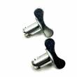 Quick Turn Fastener Winged Head 7/16 x.500 Steel Pack of 2