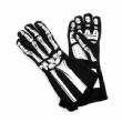 RJS Racing Gloves Adult Medium Black / White Skeleton