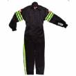 Racequip Racing Suit Youth Pro-1 Black/Green Stripe X-Small